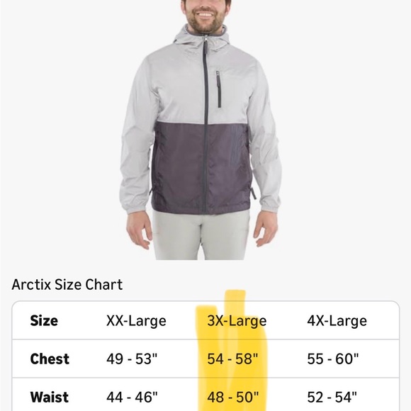 Arctix Two-Tone Light Gray and Dark Gray Hooded Windbreaker - Picture 7 of 12